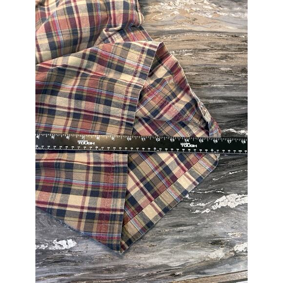 Men's Cargo Shorts Size 56 10" Inseam 100% Cotton Plaid Preppy Academia - Picture 9 of 11